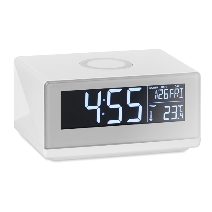 Logotrade promotional merchandise picture of: LED clock & wireless charger5W