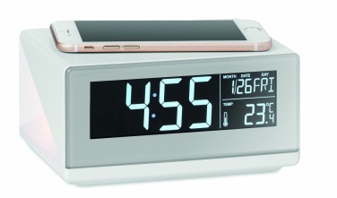 Logo trade promotional item photo of: LED clock & wireless charger5W