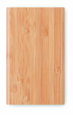 Logotrade promotional gift image of: Power bank 4000 mAh Bamboo ARENA POWER