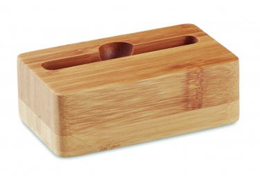 Logo trade business gifts image of: Bamboo phone stand-amplifier CARACOL