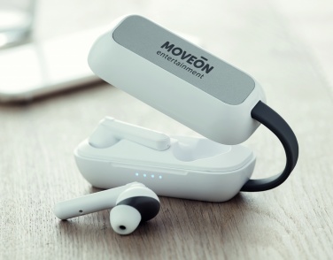Logo trade advertising products image of: TWS wireless charging earbuds