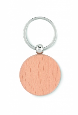 Logotrade advertising products photo of: Round wooden key ring Saldus