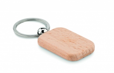 Logotrade promotional merchandise photo of: Rectangular wooden key ring Bauska