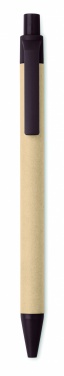 Logo trade promotional giveaways image of: Push ball pen coffee husk/ABS