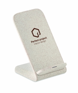 Logo trade promotional gifts image of: Wheat straw/ABS charger std10W