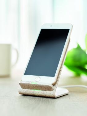 Logo trade promotional items picture of: Wheat straw/ABS charger std10W