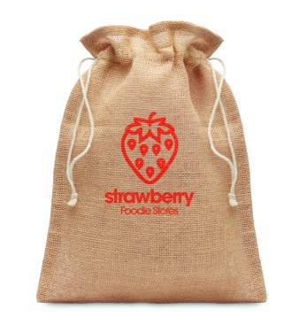 Logotrade promotional giveaways photo of: Small jute gift bag 14 x 22 cm