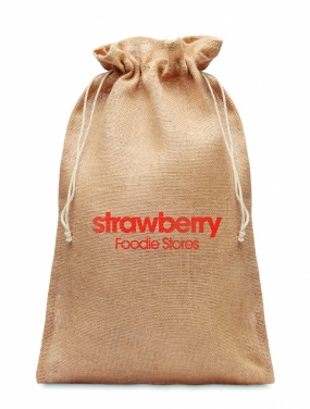 Logotrade business gift image of: Large jute gift bag 30x47 cm