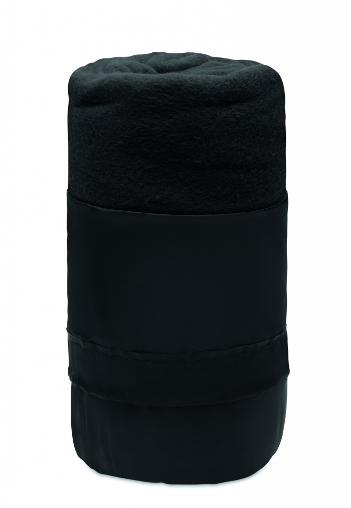Logo trade corporate gifts image of: RPET fleece travel blanket