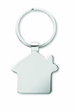 Logo trade promotional item photo of: House key ring metal bamboo NORDIC
