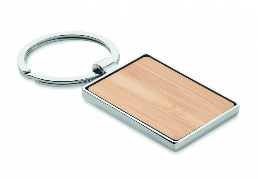 Logotrade promotional giveaways photo of: Rectangular key ring bamboo WEST
