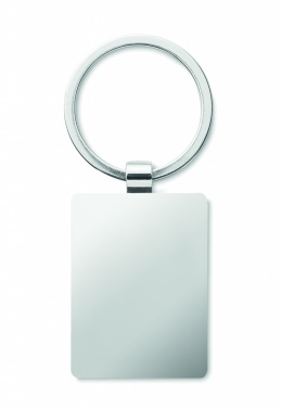 Logo trade advertising products picture of: Rectangular key ring bamboo WEST