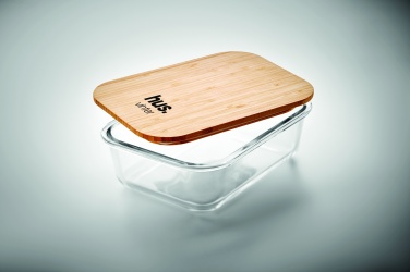 Logotrade promotional item image of: Glass lunchbox with bamboo lid