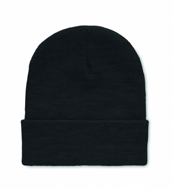 Logo trade promotional giveaways picture of: Beanie in RPET with cuff