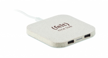 Logo trade promotional giveaways image of: Hub charger wheat straw/ABS 5W