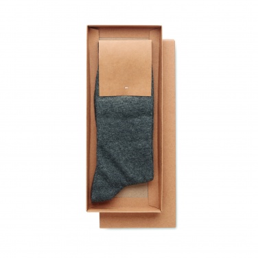 Logo trade promotional merchandise picture of: Pair of socks in gift box M