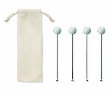 Logo trade promotional giveaways picture of: Stainless steel stirrers set