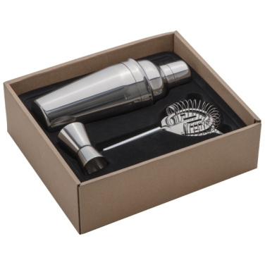 Logo trade promotional items picture of: Metal cocktail set, 3-piece MESSINA