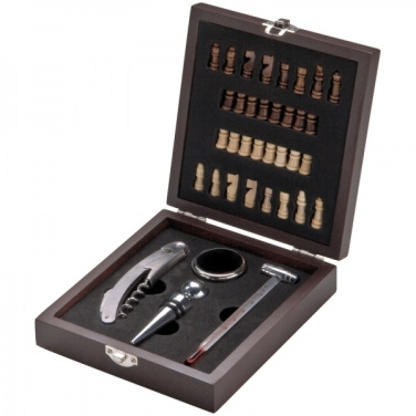 Logo trade promotional item photo of: Chess wine set SAN GIMIGNANO