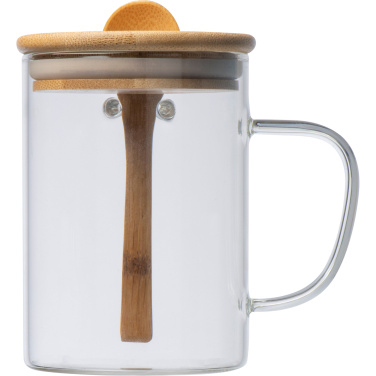 Logo trade business gifts image of: Glass mug JACKSON 420 ml