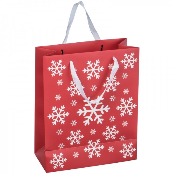 Logo trade business gifts image of: Big Christmas paper bag ROMBAS