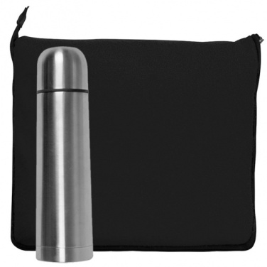 Logo trade corporate gifts image of: Set fleece blanket and thermal flask LIVERPOOL