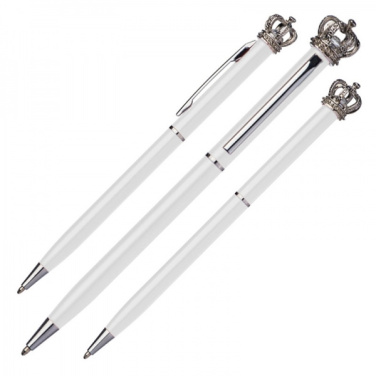 Logo trade promotional giveaways picture of: Metal ballpen KINGS PARK