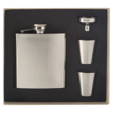 Logo trade promotional products picture of: Hip flask with 2 shot glasses SANDVIKEN 170 ml