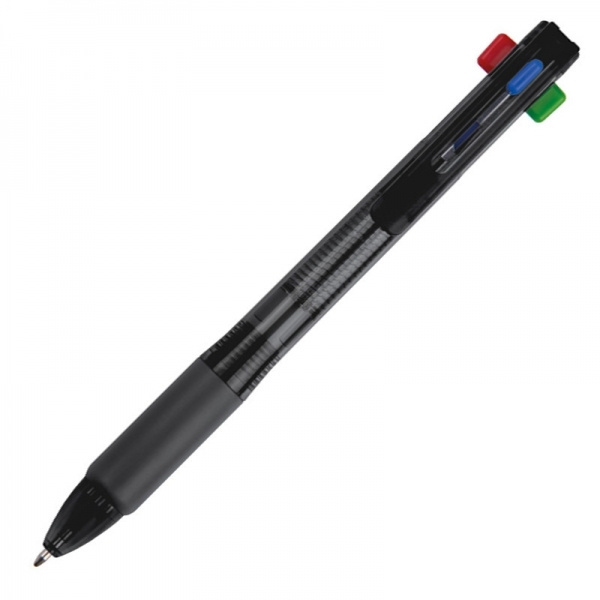 Logo trade promotional item photo of: Plastic ballpen 4in1 NEAPEL