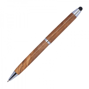 Logotrade promotional item image of: Wooden ballpen with touch function ERFURT
