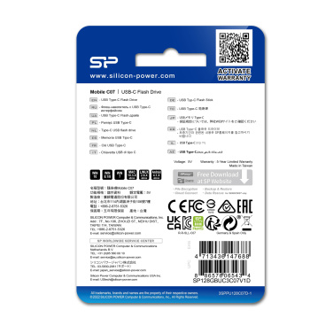 Logo trade promotional item photo of: PENDRIVE SILICON POWER MOBILE - C07 3.2 32GB