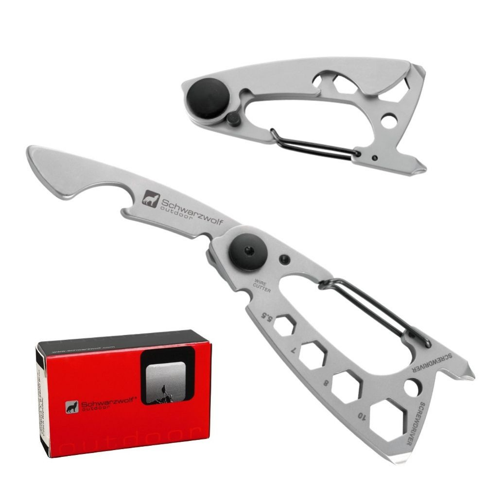 Logo trade advertising products picture of: Multifunctional tool BURUNDI Schwarzwolf