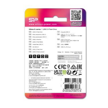 Logo trade advertising products image of: Pendrive Silicon Power Ultima II i-series 2.0