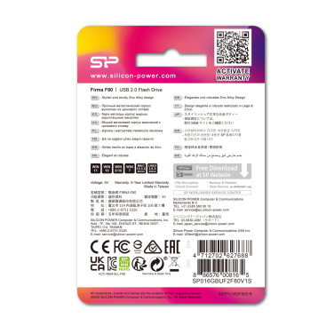 Logo trade corporate gifts image of: Pendrive silicon power F80 2.0