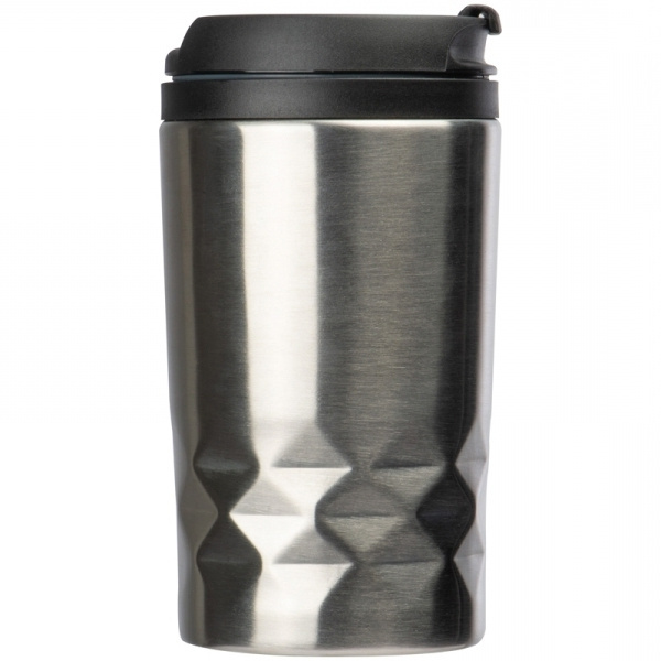 Logotrade promotional item picture of: Stainless steel mug with lid ROMA 250 ml