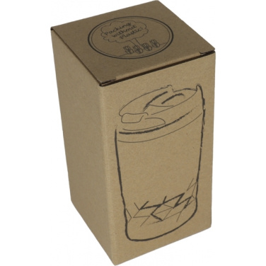 Logotrade business gift image of: Stainless steel mug with lid ROMA 250 ml