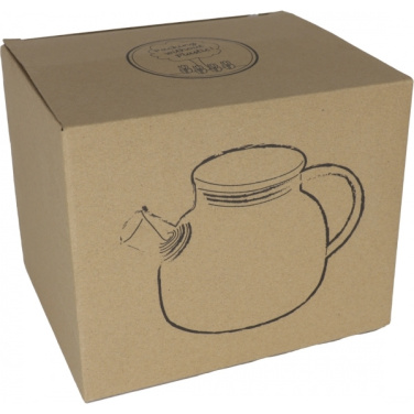 Logo trade advertising products image of: Glass jug with bamboo lid FRANKFURT 1000ml