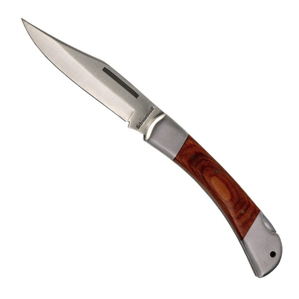 Logo trade promotional items image of: Medium knife JAGUAR Schwarzwolf