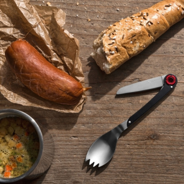 Logotrade promotional gift picture of: Multifunctional spoon LATEMAR Schwarzwolf