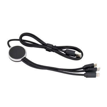 Logotrade promotional gift image of: 3in1 long cable with elighted logo for engraving, W201TG