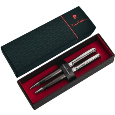 Logotrade promotional gift image of: Metal set of ballpoint pen and roller ROI