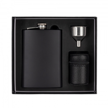 Logotrade promotional item image of: Hip flask MADONIE Schwarzwolf