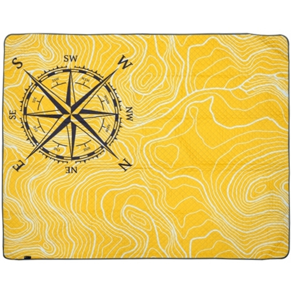 Logotrade promotional gift image of: Foldable picnic blanket ALVERNIA Schwarzwolf