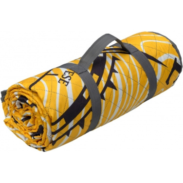 Logotrade promotional merchandise picture of: Foldable picnic blanket ALVERNIA Schwarzwolf
