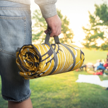 Logotrade promotional giveaway image of: Foldable picnic blanket ALVERNIA Schwarzwolf