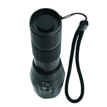 Logo trade promotional gifts image of: Flashlight DELGADA Schwarzwolf