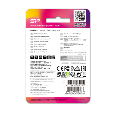 Logo trade corporate gifts image of: PENDRIVE SILICON POWER B32 3.2