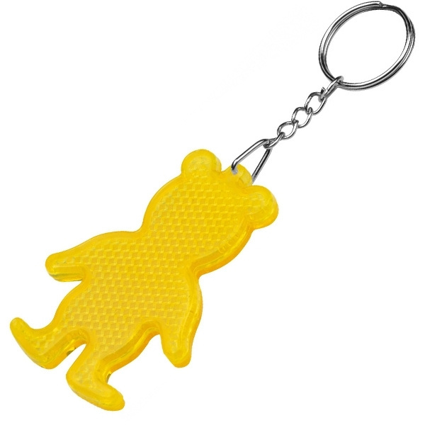 Logo trade promotional gifts image of: Reflective keyring BEAR
