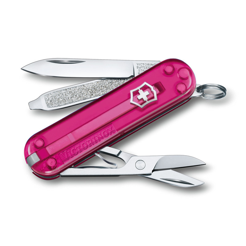 Logo trade promotional merchandise picture of: Pocket knife Classic SD transparent Victorinox