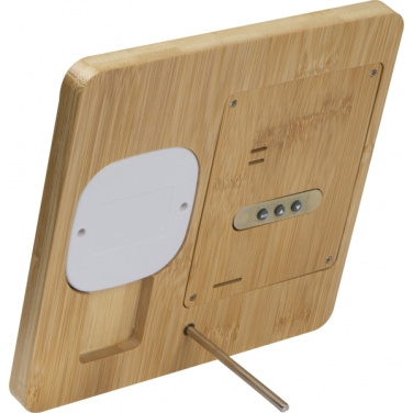Logotrade promotional merchandise image of: Bamboo weather station GRANADA